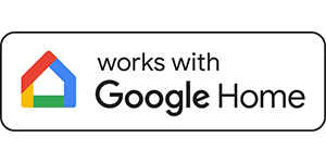 Logos for works with Ok Google and works with Alexa