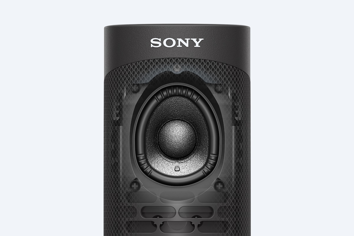 SRS-XB23 (G) グリーン 筒状に変化した新モデル、パッシブラジエーターも上下に移動』 SONY